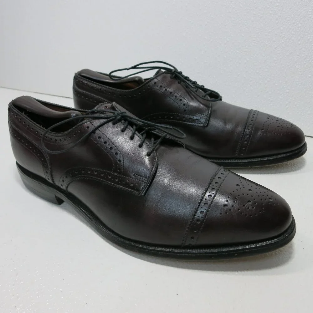 Allen Edmonds Sanford Cap Toe Oil Tanned Leather Dress Oxfords Shoes Mens 10.5 C
